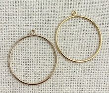 14k Gold Filled Round Drop 25mm
