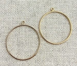 14k Gold Filled Round Drop 25mm