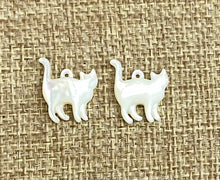 Mother of Pearl Cat Charm