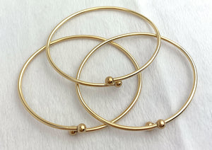 Flex Bangle w/Threaded Ball, 14k Gold Filled, #40115507L