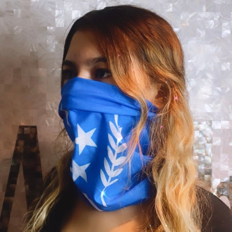 Kosrae State Flag Face Mask, Neck Gaiter, Scarf, etc.
