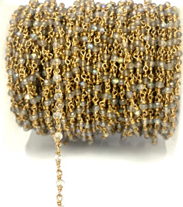Laborite Gemstone 14KGF Chain