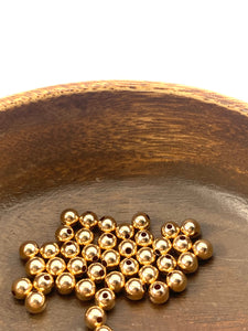 14K Solid Gold 5mm Round Bead, Sku#064BRP10500000 HMF1050A