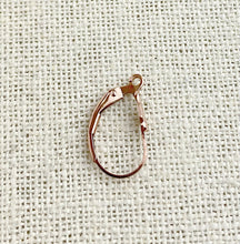 Rose Gold Filled Fleur De Lis Leverback w/Ring