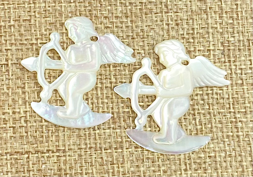 Mother of Pearl Cupid Charm