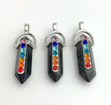 Silver Plated Black Stone Pendant