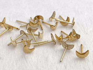 14kGF Moon Studs Sku#685-4