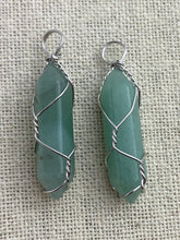 Wire Wrapped Green Aventurine Pendant