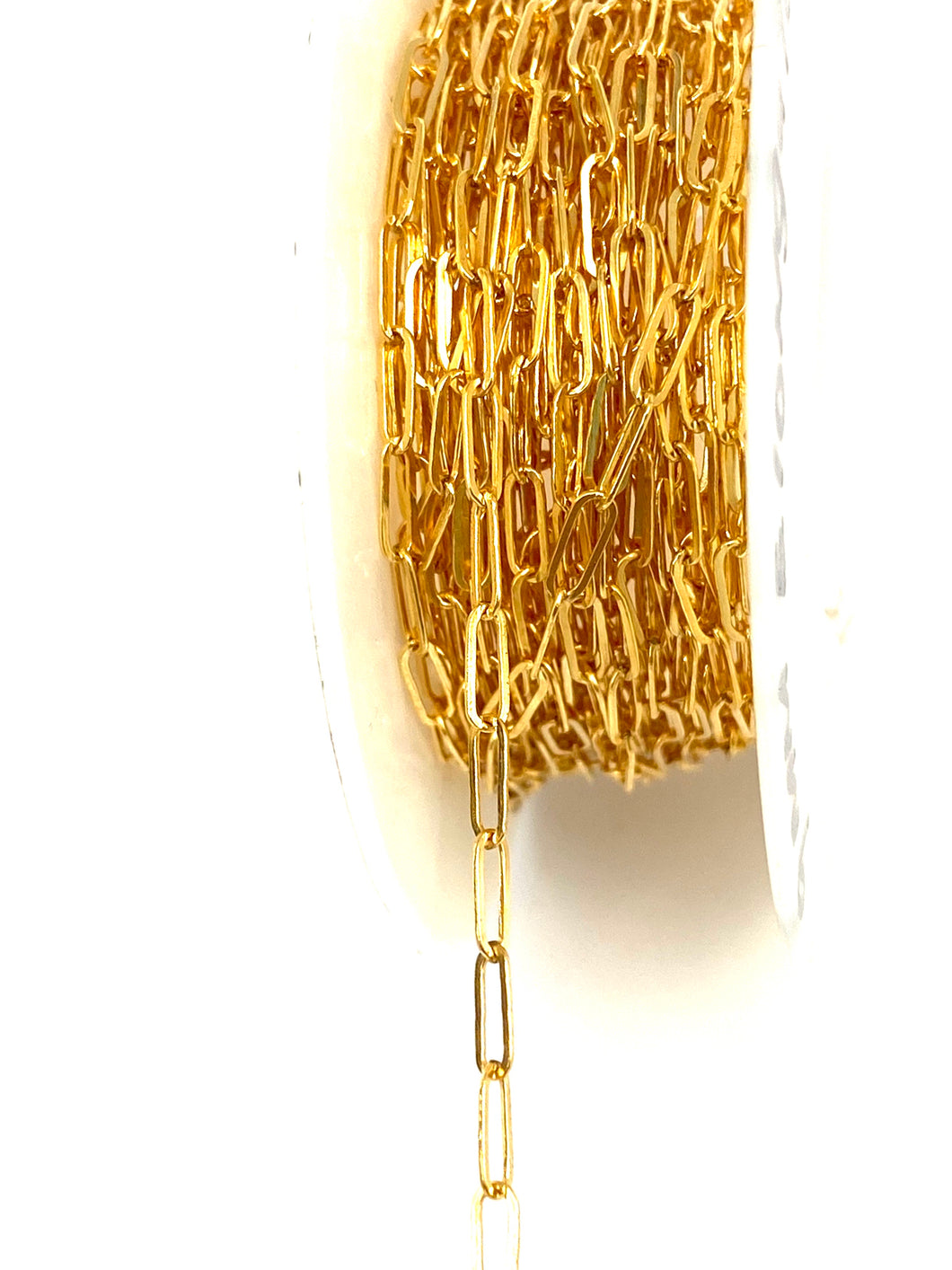 2.04 x 5.2mm Flat Elongated Cable Chain, 14k Gold Filled, Sterling Silver, Sku#S1606F