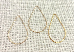 14k Gold Filled Teardrop Jump Ring CL 1.02x37.5x25mm