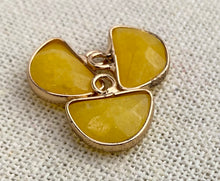 Yellow Stone Gold Plated Charm