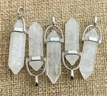 Crystal Quartz Silver plated Pendant