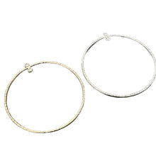 Hoops, 14KGF, Sterling Silver, Sku#620-5 IN+OUT TXT