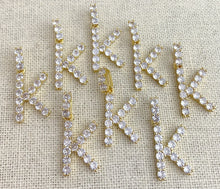 Gold Plated Cubic Zirconia “K” Initial Pendant