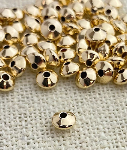 14k GF Saucer Bead 4.5x2.5mm (1.3mm Hole)