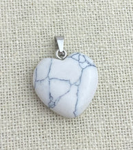 White Turquoise Heart Pendant