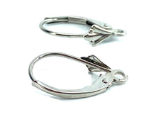 14K White Gold Lever Back Fluer Deus, Sku#LB009-0