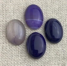 Purple Banded Agate Oval Cabochon