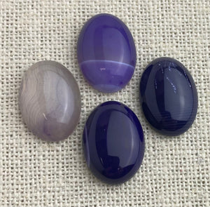 Purple Banded Agate Oval Cabochon