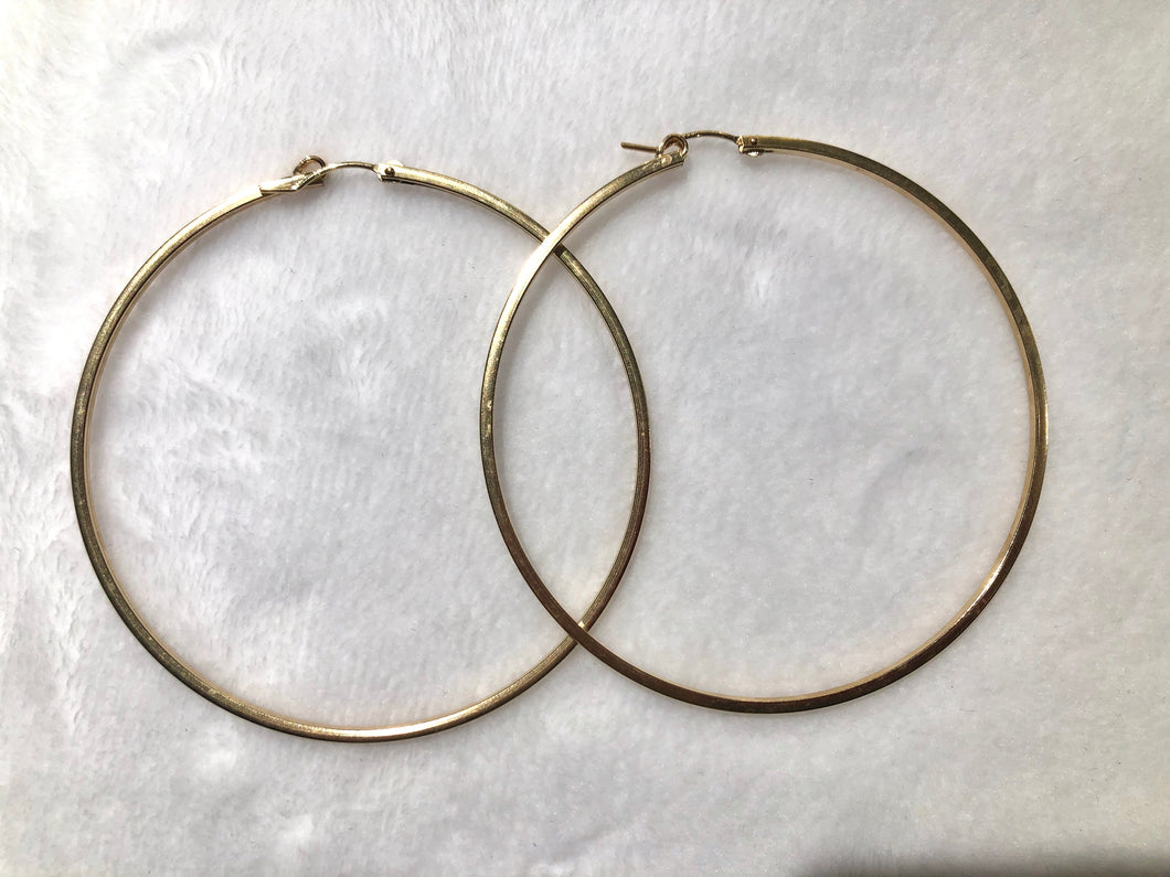 14KGF Hoop Earrings