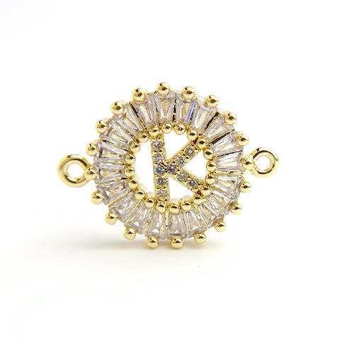 14k Gold Plated “K” Initial Charm