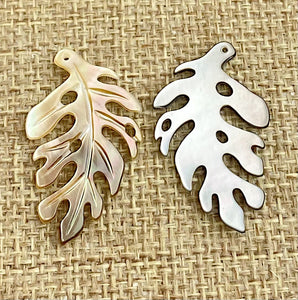 Mother of Pearl Leaf Charm