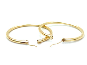 14KGF Hoop Earrings , Sku#120 C-Z 4 GF