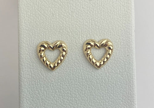 14k Gold Filled Heart Stud Earring