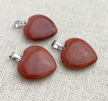 Gold Sand Stone Heart Pendant