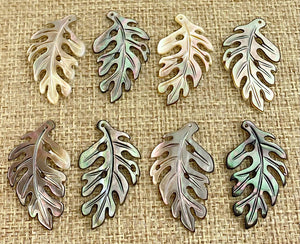 Mother of Pearl Leaf Charm