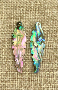 Abalone Feather Charm