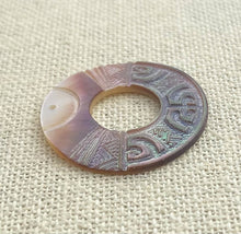 Carved Mother of Pearl Circle Charm Sku#M2341