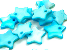 Mother Of Pearl Blue Star Beads, Sku#M201