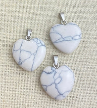 White Turquoise Heart Pendant