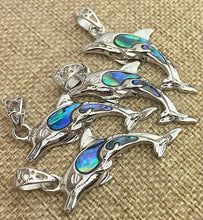Abalone Sterling Silver Dolphin Pendant