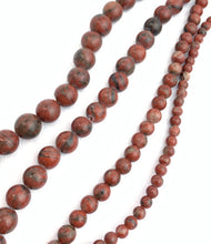 Sesame Red Jasper Bead Strand