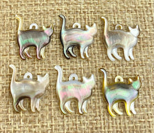 Mother of Pearl Cat Charm