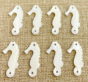 Mother of Pearl Seahorse Charm