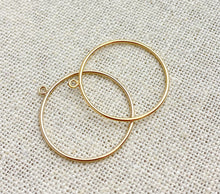 14k Gold Filled Round Drop 25mm