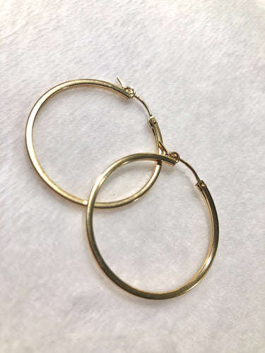 14KGF Hoop Earrings