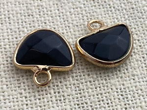 Onyx Gold Plated Charm