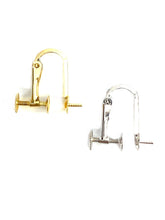 14K Solid Gold Rotate Screw Clip On Earring Converters with 4mm Cup, Sku#254-14KY