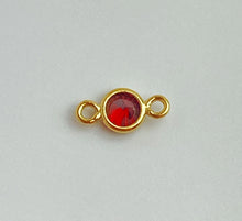 3mm 3A CZ Bezel Connector, 14k Gold Filled