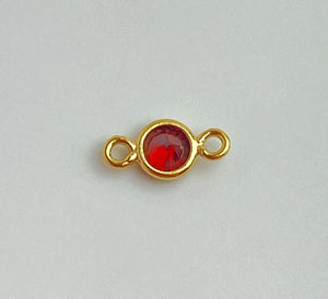 3mm 3A CZ Bezel Connector, 14k Gold Filled