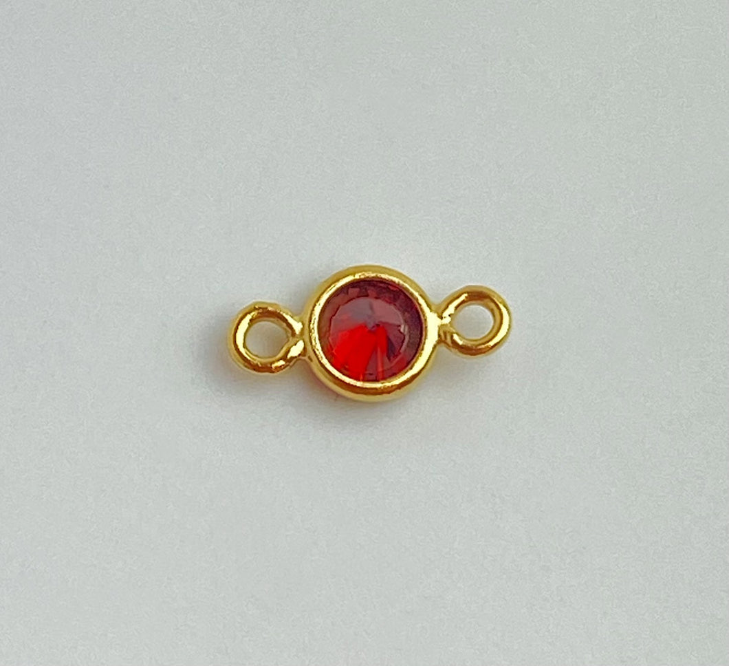 3mm 3A CZ Bezel Connector, 14k Gold Filled