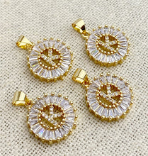 Gold Plated CZ “K” Initial Pendant