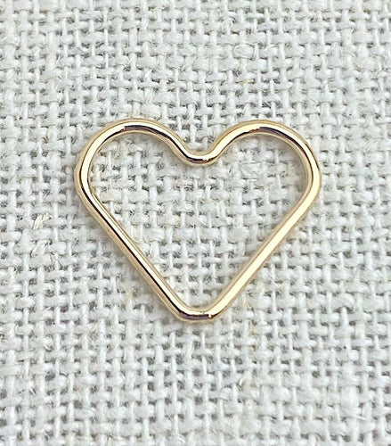 14k Gold Filled Heart Jump Ring CL 1x15.0mm