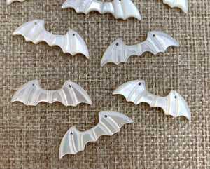 Mother of Pearl Bat Wing Charm