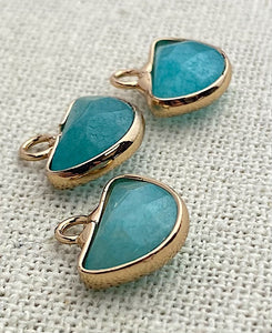 Amazonite Gold Plated Charm Sku#M1496