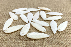 Mother of Pearl Leaf Charm